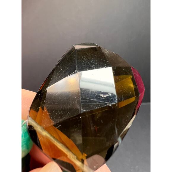 Russian amazonite and smoky quartz necklace with sterling silver clasp - Picture 6 of 11